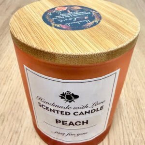 Bamiwo Hand Made – Peach Candle - 10 Oz Jar