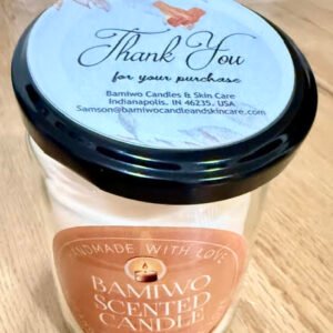 Bamiwo Hand Made – Fresh Linen Candle - 12 Oz Jar