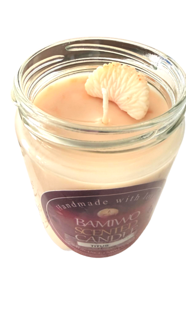 Bamiwo - Hand-Made Titus Scented Candle — 12 Oz Jar