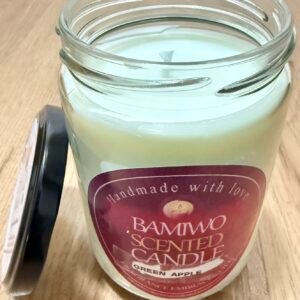 Bamiwo Hand Made – Green Apple Scented — 12 Oz Jar