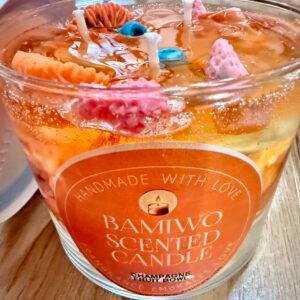 Bamiwo Specialty Crafted – Champagne Fruit Bowl Scented — 14 Oz Jar